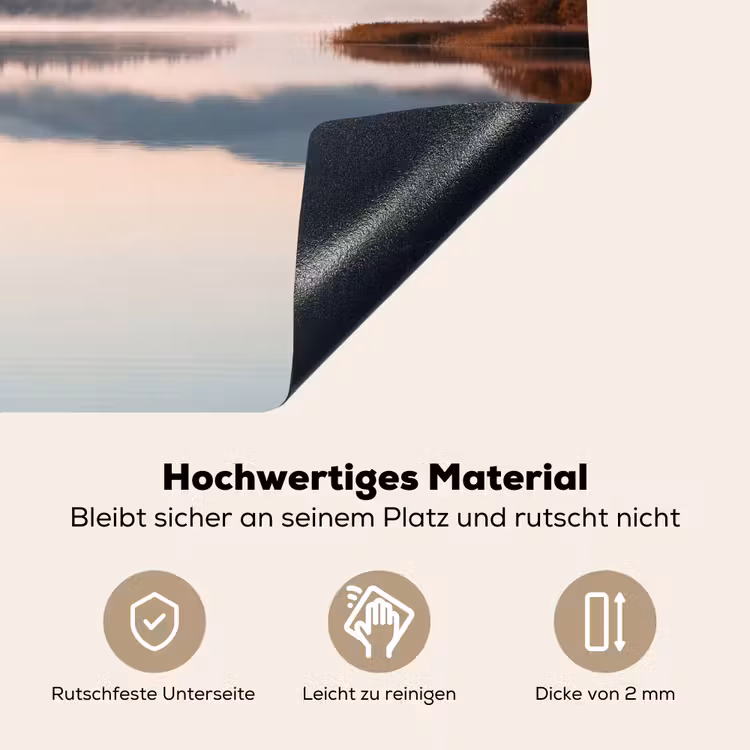 Water - Bomen - Mistlaag Inductie beschemer met haakjes klein -ky-onderkant-de
