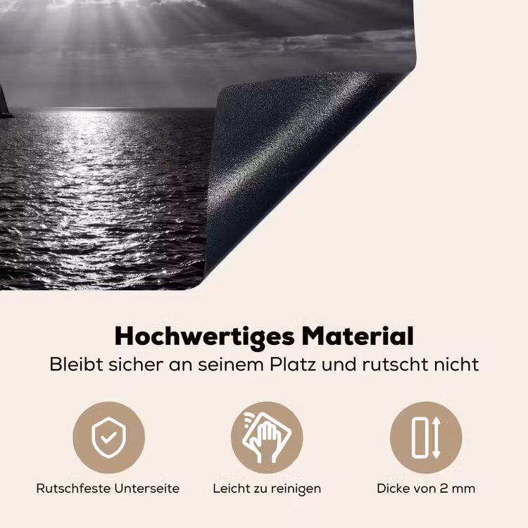 Water - Boot - Lucht - Natuur - Zwart-wit Inductie beschemer met haakjes klein -ky-onderkant-de