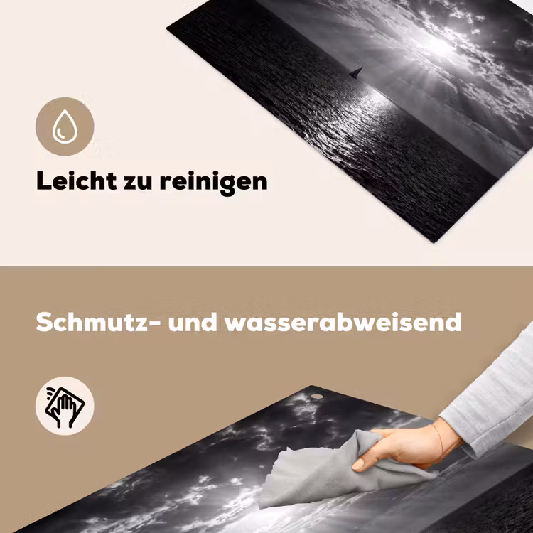 Water - Boot - Lucht - Natuur - Zwart-wit Inductie beschemer met haakjes klein -ky-schoon-de