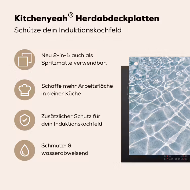 Water - Reflectie - Zonlicht Inductie beschemer met haakjes klein -ky-usp-de