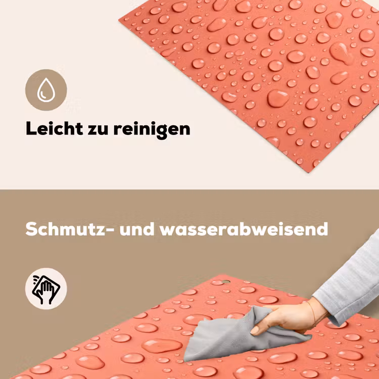 Water - Druppels - Roze Inductie beschemer met haakjes klein -ky-schoon-de