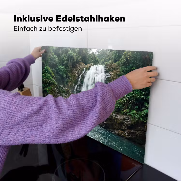 Waterval - Bos - Natuur - Groen Inductie beschemer met haakjes klein -ky-ophangen-de