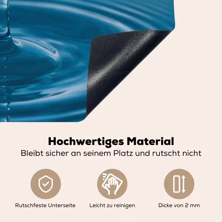 Waterdruppel - Water - Oppervlakte Inductie beschemer met haakjes klein -ky-onderkant-de