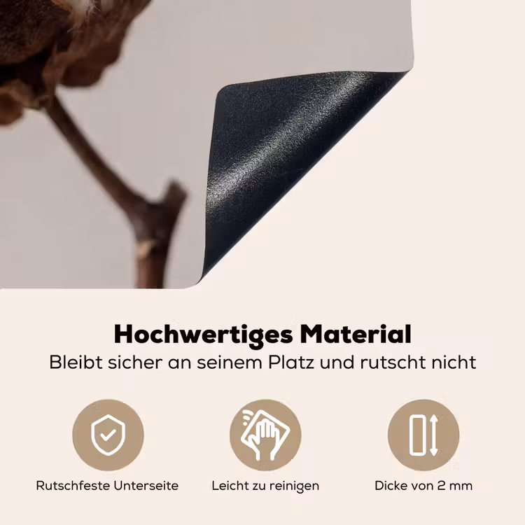 Katoenbol - Minimalistisch - Wit Inductie beschemer met haakjes klein -ky-onderkant-de