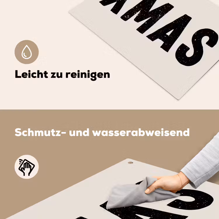 2-in-1 Herdabdeckplatte & Spritzschutz - Weihnachten - Beige - Zitate - Xmas - Feiertage - Kerst - Beige - Quotes - Xmas - Feestdagen Inductie beschemer met haakjes klein