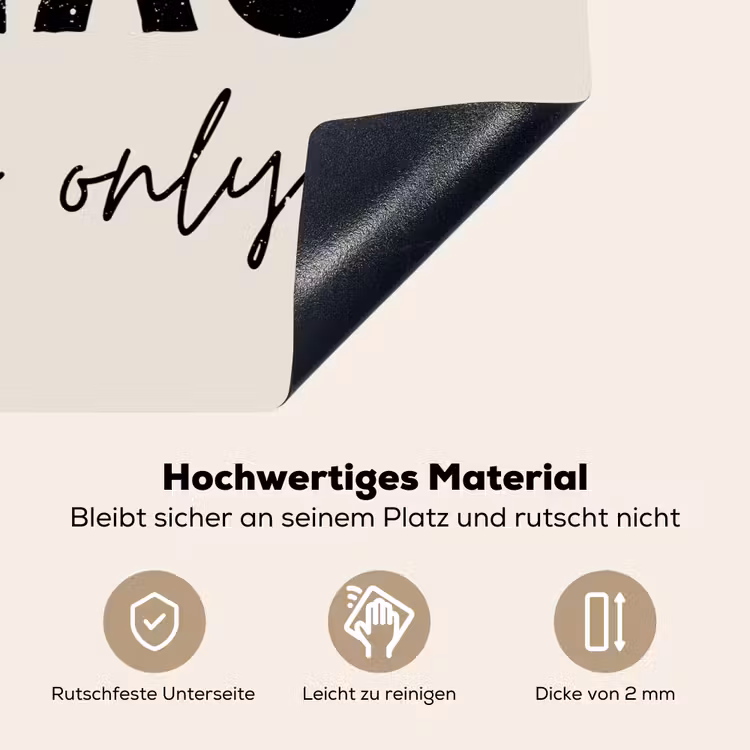 2-in-1 Herdabdeckplatte & Spritzschutz - Weihnachten - Sprichwort - xmas vibes only - Beige - Kerst - Spreuk - xmas vibes only - Beige Inductie beschemer met haakjes klein