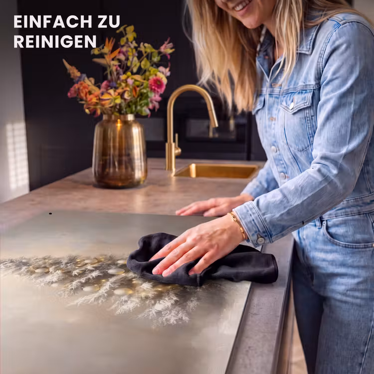 2-in-1 Herdabdeckplatte & Spritzschutz - Weihnachten - Weihnachtsbaum - Schnee - Kunst - Kerst - kerstboom - Sneeuw - Art Inductie beschemer met haakjes klein