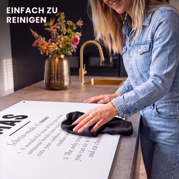 2-in-1 Herdabdeckplatte & Spritzschutz - Weihnachten - Weiß - Xmas - Zitate - Feiertage - Kerst - Wit - Xmas - Quotes - Feestdagen Inductie beschemer met haakjes klein