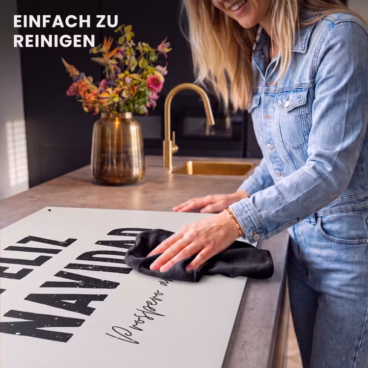 2-in-1 Herdabdeckplatte & Spritzschutz - Weihnachten - Zitate - Feliz navidad - Weihnachten - Feiertage - Kerst - Quotes - Feliz navidad - Kerstmis - Feestdagen Inductie beschemer met haakjes klein