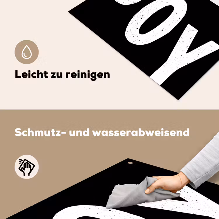 2-in-1 Herdabdeckplatte & Spritzschutz - Weihnachten - Zitate - Freude - Schwarz - Party - Kerstmis - Quotes - Joy - Zwart - Feest Inductie beschemer met haakjes klein