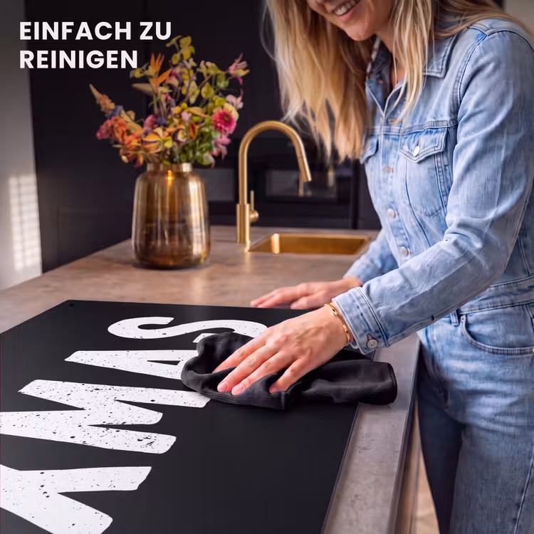 2-in-1 Herdabdeckplatte & Spritzschutz - Weihnachten - Zitate - Xmas - Schwarz - Feiertage - Kerst - Quotes - Xmas - Zwart - Feestdagen Inductie beschemer met haakjes klein