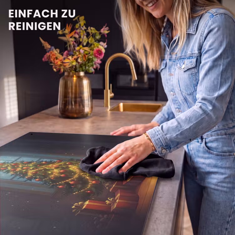 2-in-1 Herdabdeckplatte & Spritzschutz - Weihnachtsbaum - Geschenk - Winter - Kerstboom - Cadeau - Kerst - Winter Inductie beschemer met haakjes klein