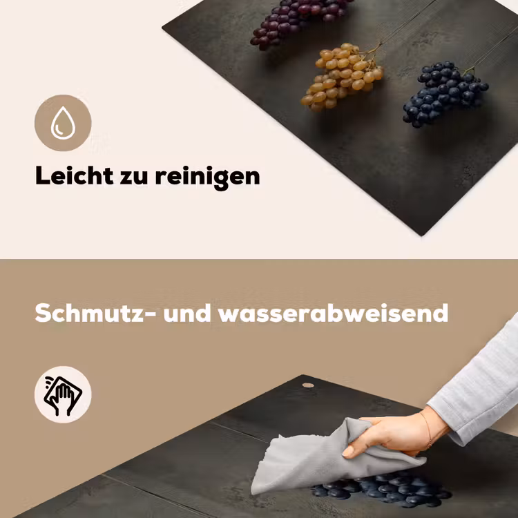 Druiven - Kleurrijk - Muur Inductie beschemer met haakjes klein -ky-schoon-de
