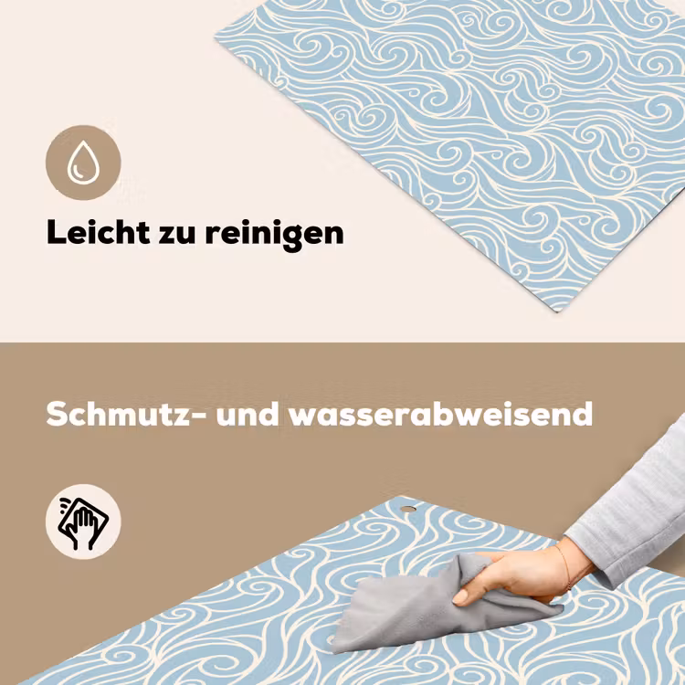 Golf - Abstract - Natuur - Modern - Blauw Inductie beschemer met haakjes klein -ky-schoon-de