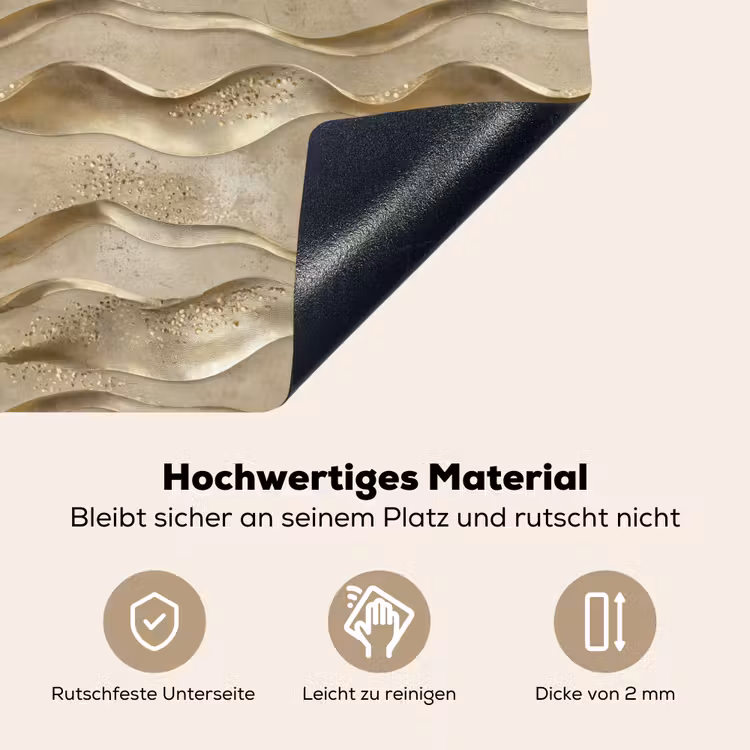 Golven - Patroon - Goud Inductie beschemer met haakjes klein 777 -ky-onderkant-de