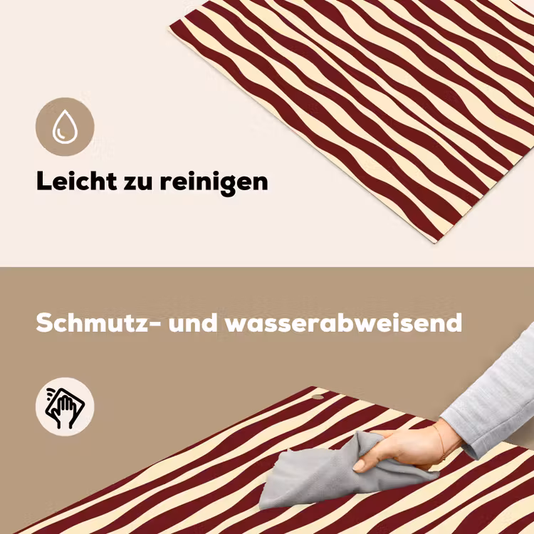 Golven - Rood - Patroon - Crème Inductie beschemer met haakjes klein 777 -ky-schoon-de