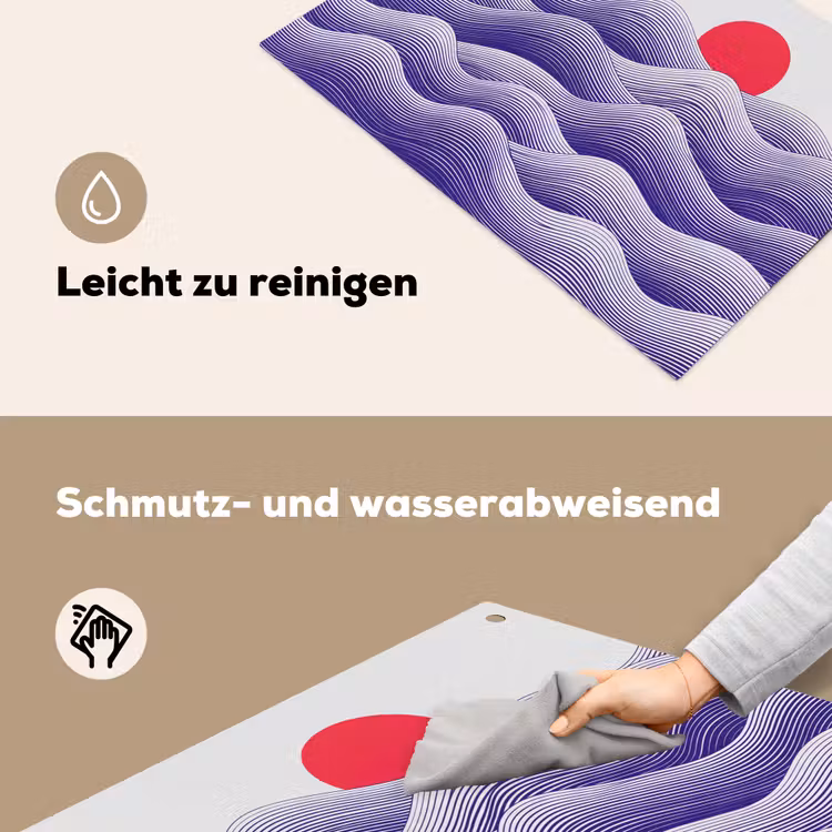 Golven - Zon - Natuur - Abstract - Rood Inductie beschemer met haakjes klein -ky-schoon-de
