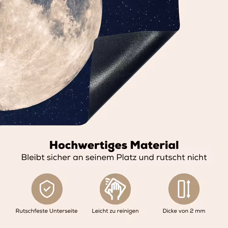 Ruimte - Maan - Kosmos Inductie beschemer met haakjes klein -ky-onderkant-de