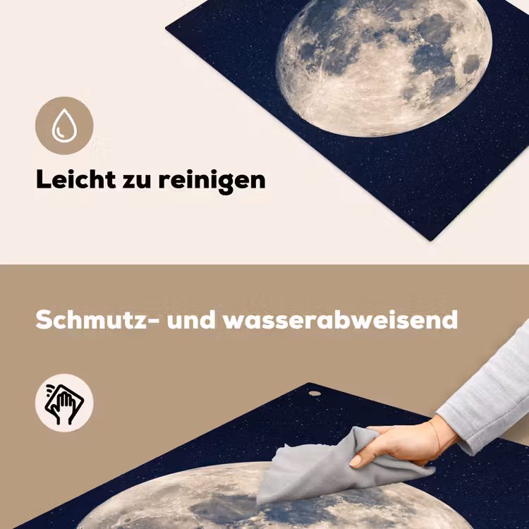Ruimte - Maan - Kosmos Inductie beschemer met haakjes klein -ky-schoon-de