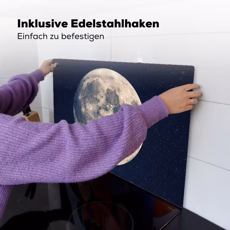 Ruimte - Maan - Kosmos Inductie beschemer met haakjes klein -ky-ophangen-de
