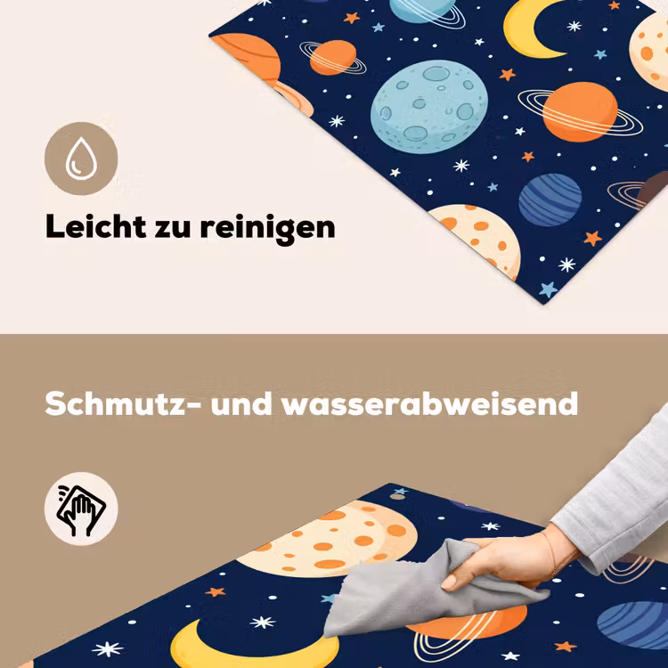 Ruimte - Planeten - Kleurrijk Inductie beschemer met haakjes klein -ky-schoon-de