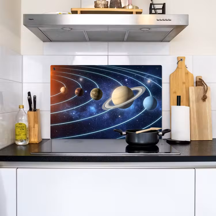 Ruimte - Zonnestelsel - Blauw Inductie beschemer met haakjes klein -sfeer2