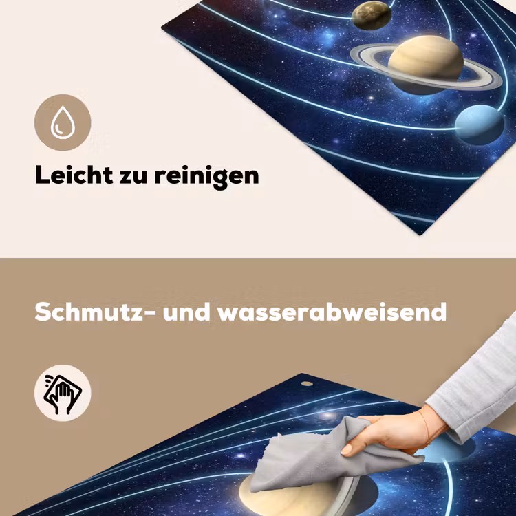 Ruimte - Zonnestelsel - Blauw Inductie beschemer met haakjes klein -ky-schoon-de