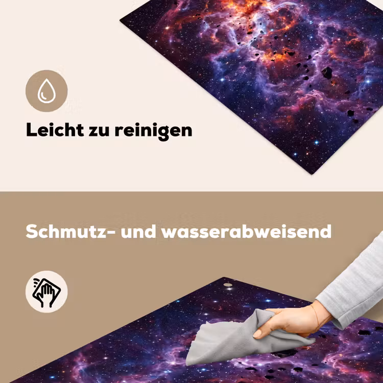 Space - Stars - Abstract - Colorful Inductie beschemer met haakjes klein -ky-schoon-de