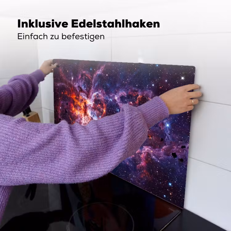 Space - Stars - Abstract - Colorful Inductie beschemer met haakjes klein -ky-ophangen-de