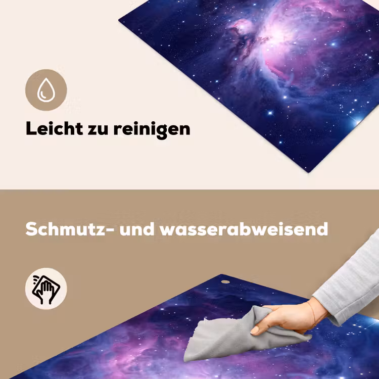 Ruimte - Sterren - Kleurrijk Inductie beschemer met haakjes klein -ky-schoon-de