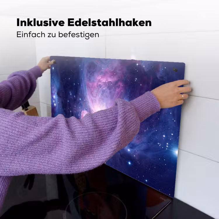 Ruimte - Sterren - Kleurrijk Inductie beschemer met haakjes klein -ky-ophangen-de