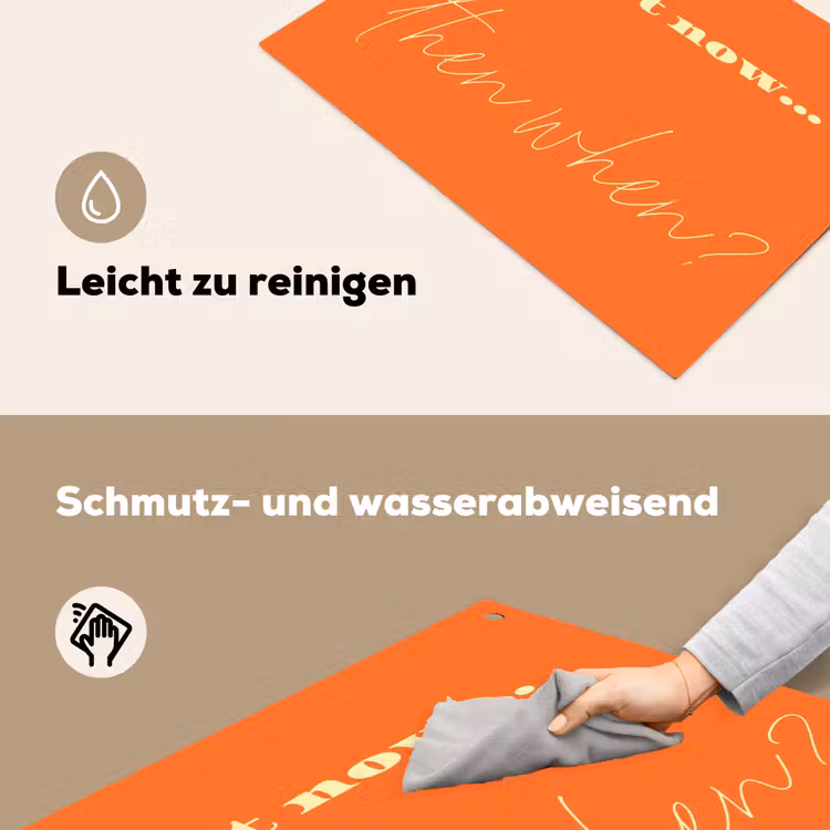 If not now then when - Oranje - Geel - Levendig Inductie beschemer met haakjes klein -ky-schoon-de