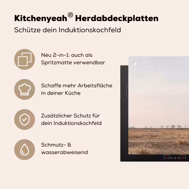 Windmolens - Landschap - Veld Inductie beschemer met haakjes klein -ky-usp-de