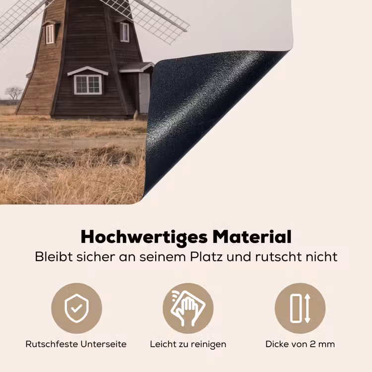 Windmolens - Landschap - Veld Inductie beschemer met haakjes klein -ky-onderkant-de