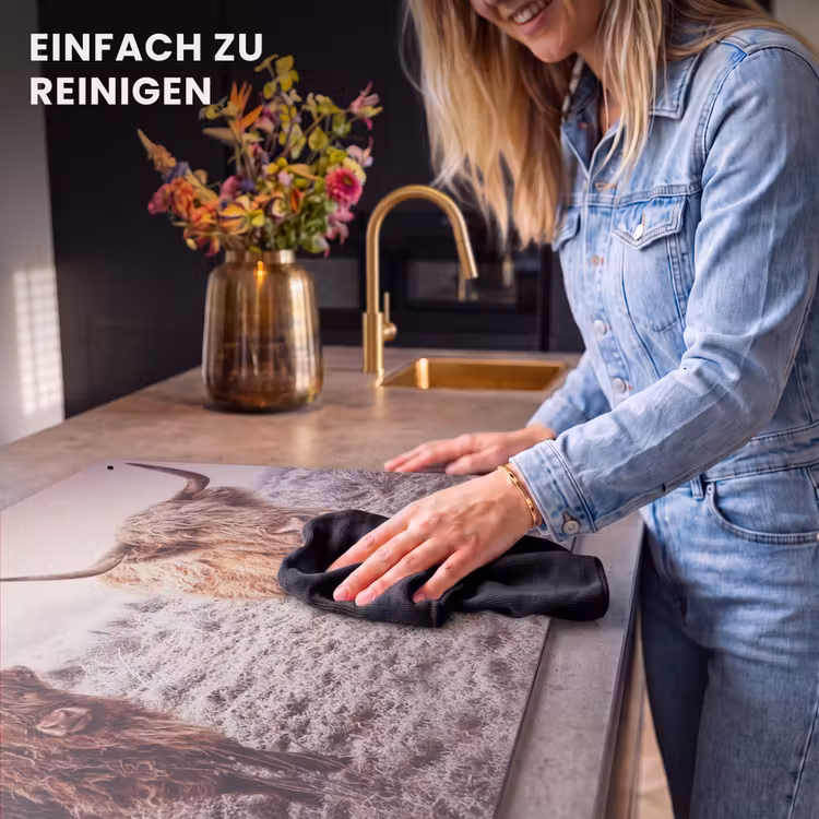 2-in-1 Herdabdeckplatte & Spritzschutz - Winterpracht - Winterse Glorie Inductie beschemer met haakjes klein