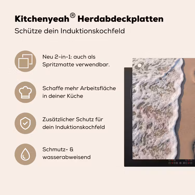 Where to next - Strand - Voetstappen Inductie beschemer met haakjes klein -ky-usp-de
