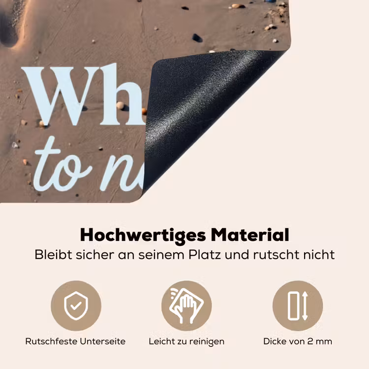 Where to next - Strand - Voetstappen Inductie beschemer met haakjes klein -ky-onderkant-de