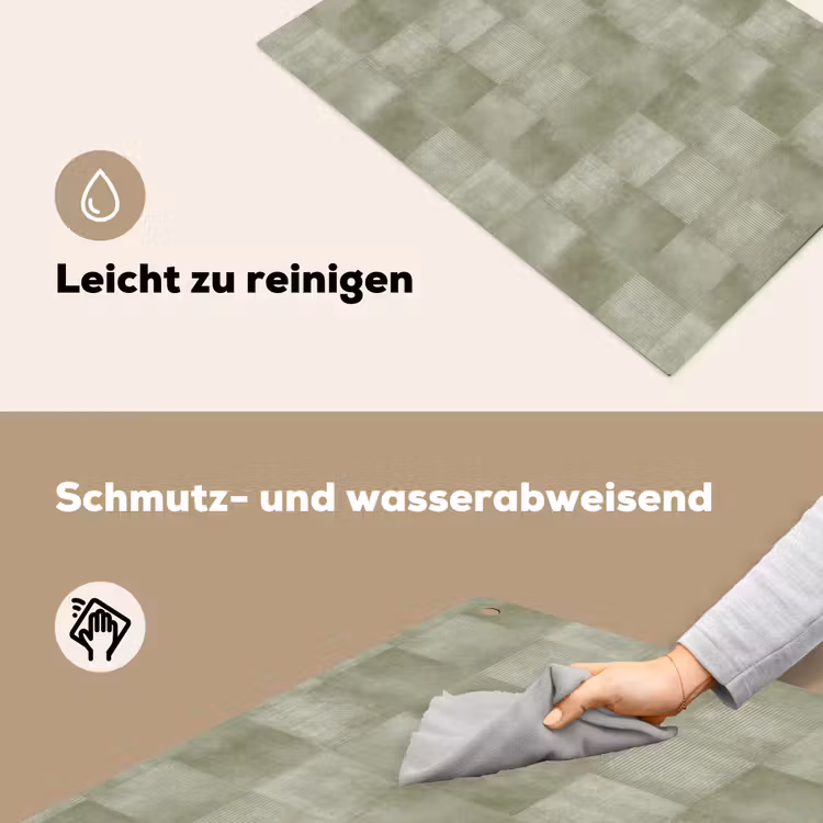Vlakken - Rustiek - Groen Inductie beschemer met haakjes klein 777 -ky-schoon-de