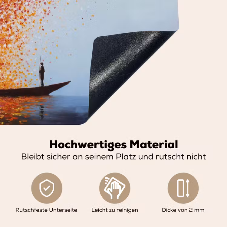 Wolk - Confetti - Boot - Wateroppervlakte Inductie beschemer met haakjes klein -ky-onderkant-de