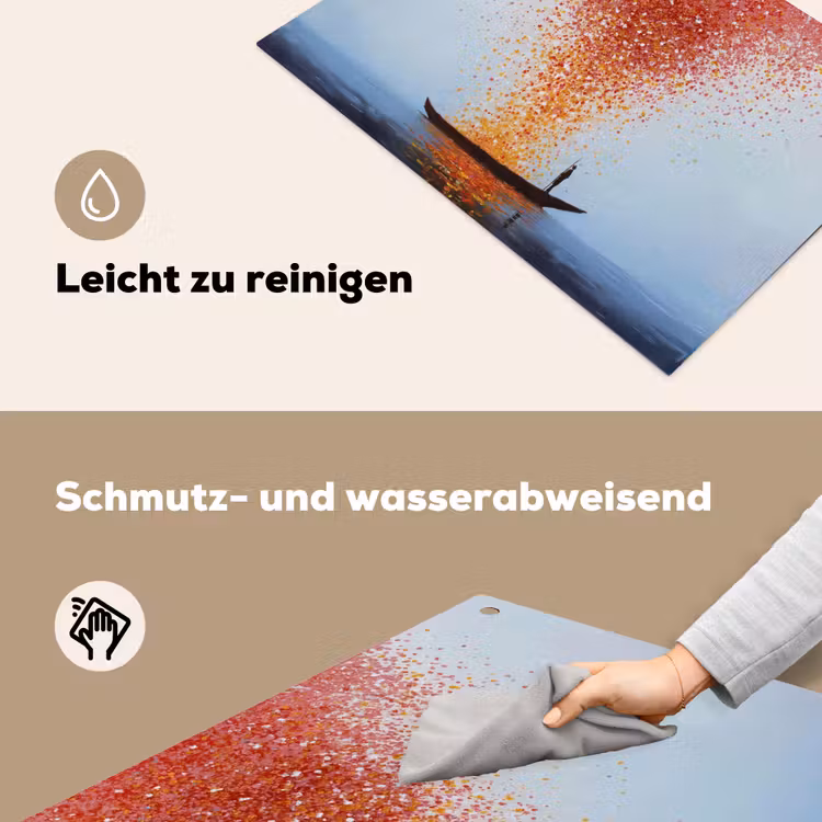 Wolk - Confetti - Boot - Wateroppervlakte Inductie beschemer met haakjes klein -ky-schoon-de