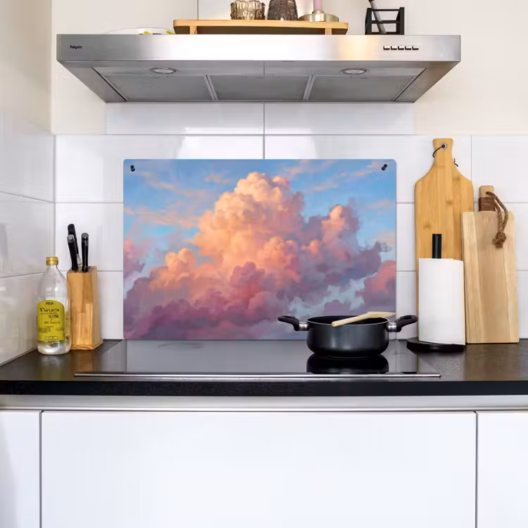 Wolken - Lucht - Natuur - Abstract - Kleurrijk Inductie beschemer met haakjes klein -sfeer2