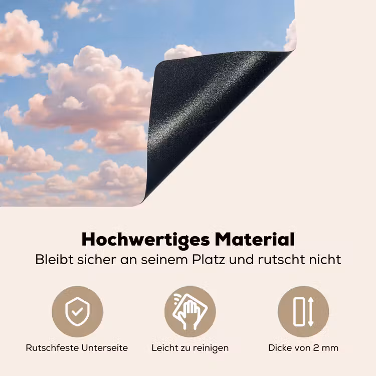 Wolken - Hemel - Natuur - Licht - Blauw Inductie beschemer met haakjes klein -ky-onderkant-de