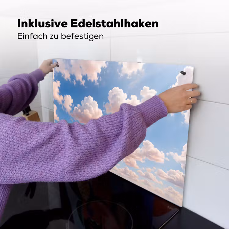 Wolken - Hemel - Natuur - Licht - Blauw Inductie beschemer met haakjes klein -ky-ophangen-de