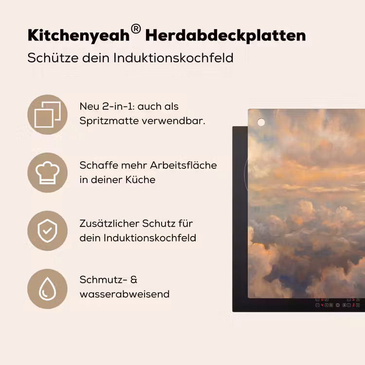 Wolken - Zonsondergang - Natuur - Abstract - Goud Inductie beschemer met haakjes klein -ky-usp-de