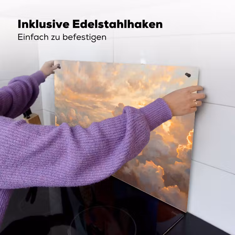 Wolken - Zonsondergang - Natuur - Abstract - Goud Inductie beschemer met haakjes klein -ky-ophangen-de
