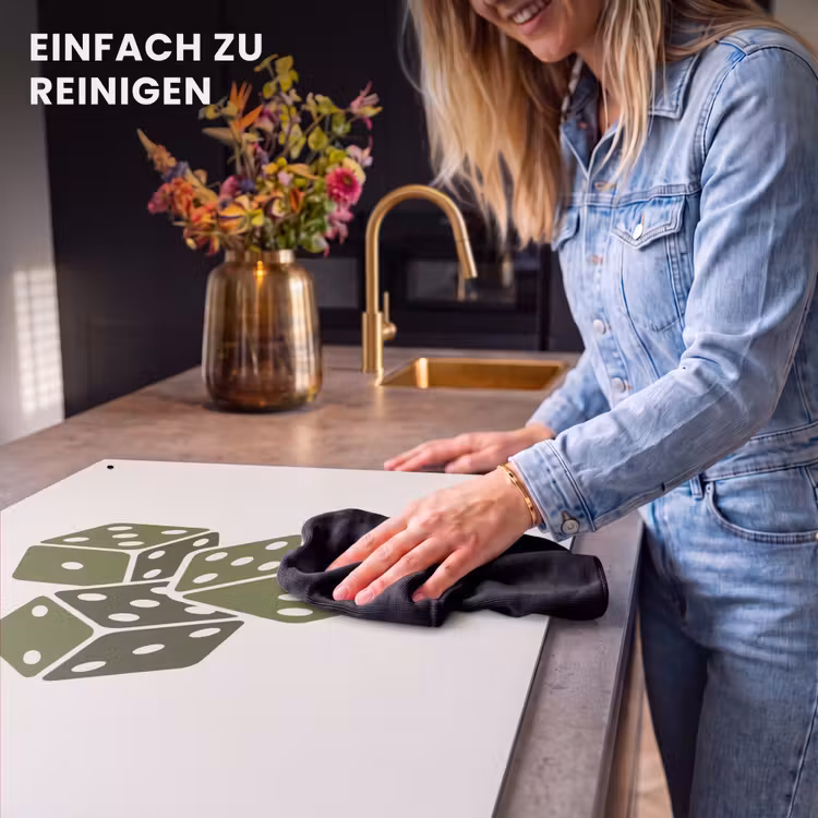 Dobbelsteen - Spel - Groen - Abstract Inductie beschemer met haakjes klein -ky-schoon-de