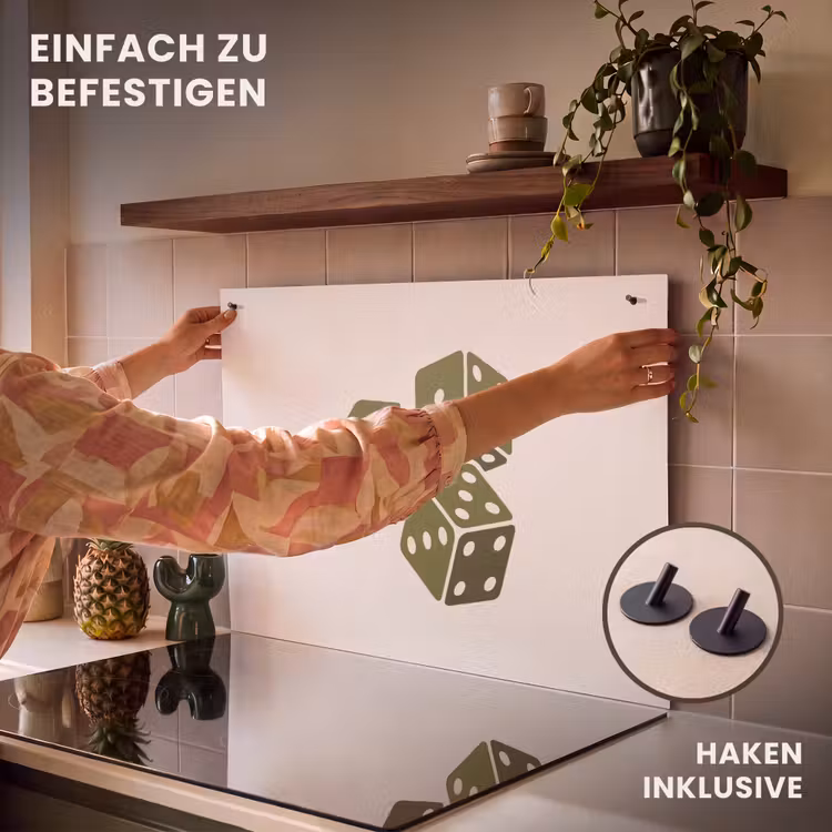 Dobbelsteen - Spel - Groen - Abstract Inductie beschemer met haakjes klein -ky-ophangen-de