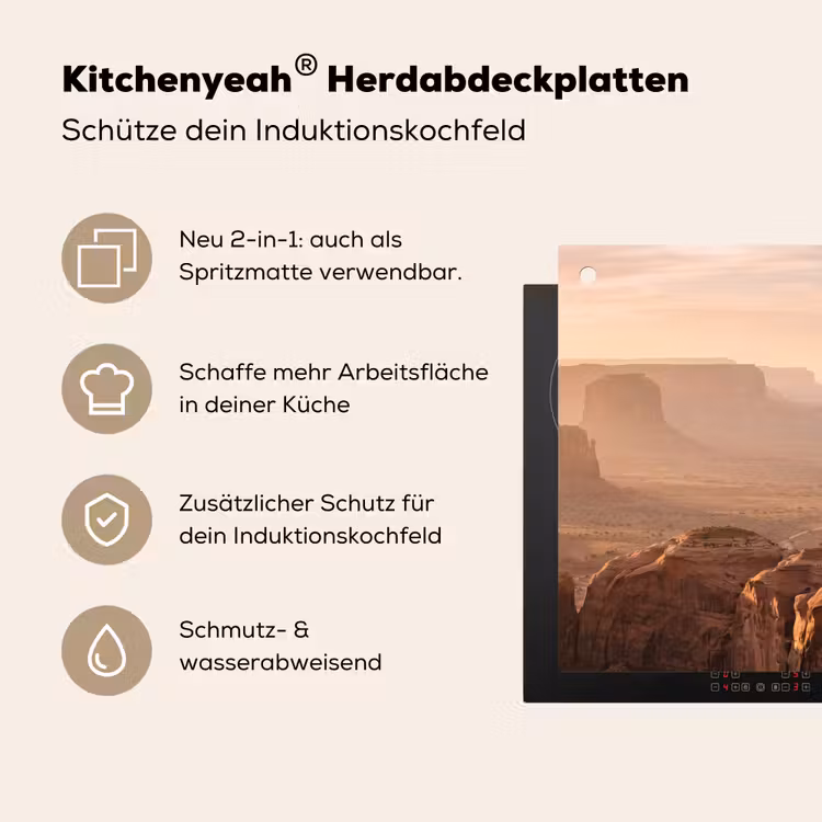 Woestijn - Landschap - Natuur Inductie beschemer met haakjes klein -ky-usp-de