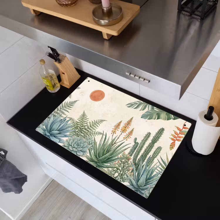 Woestijn - Planten - Groen Inductie beschemer met haakjes klein -sfeer1