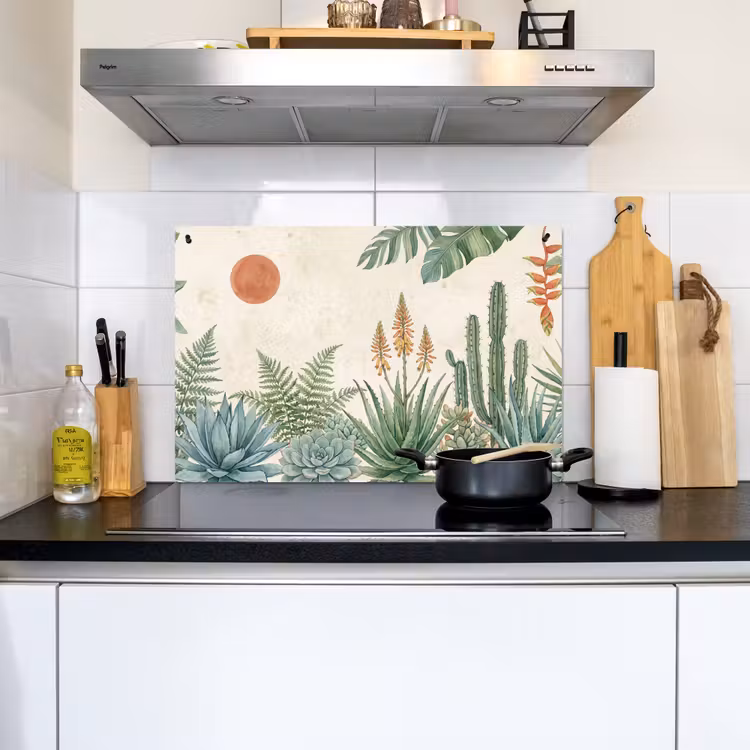 Woestijn - Planten - Groen Inductie beschemer met haakjes klein -sfeer2